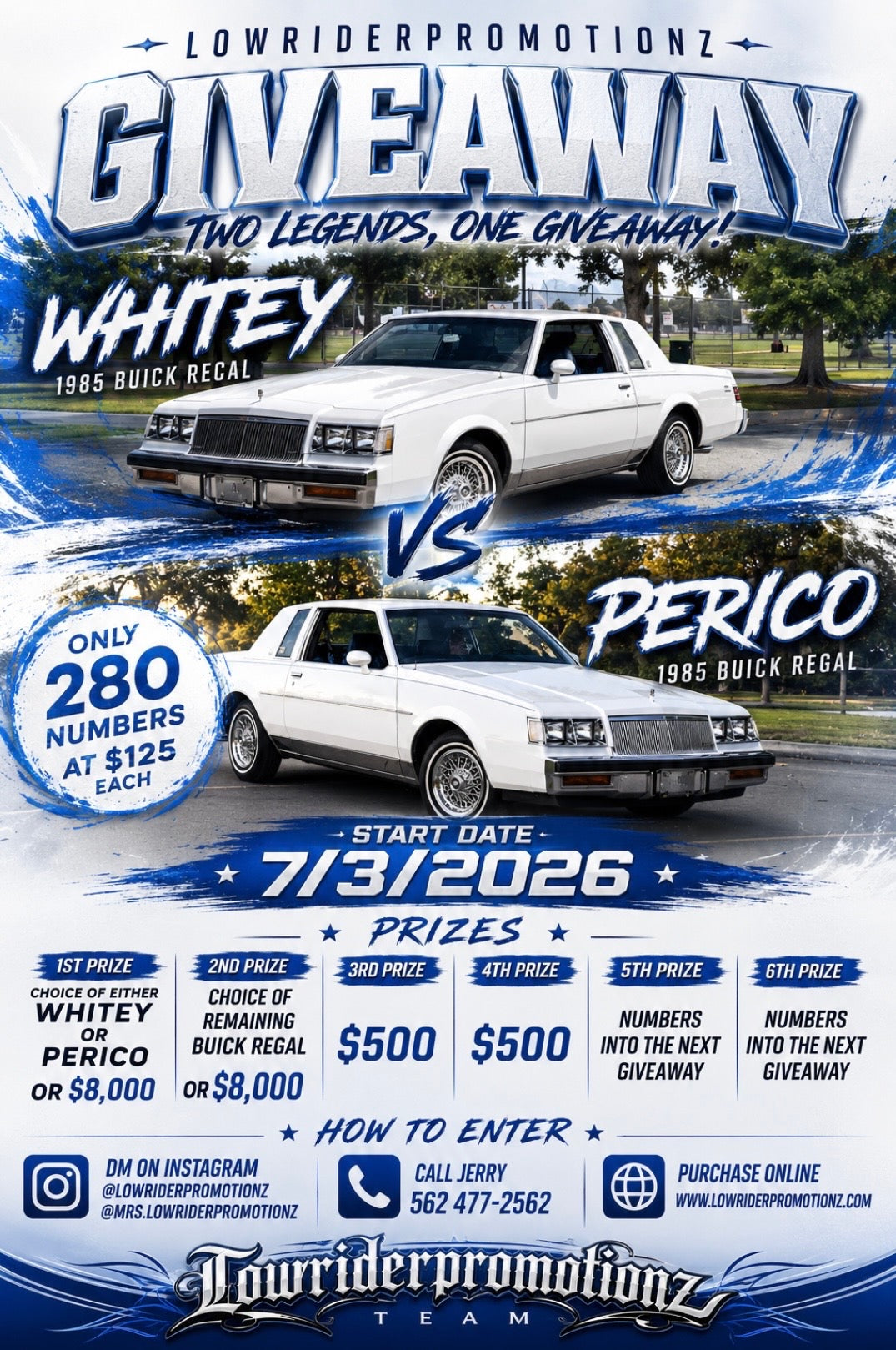 1985 BUICK REGAL "WHITEY"	1985 BUCK REGAL LIMITED EDITION "PERICO"